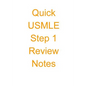 Quick USMLE Step 1 Review Notes - Paperback