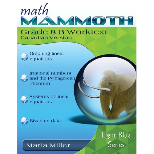 Math Mammoth Grade 8-B Worktext, Canadian Version - Paperback