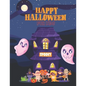 Happy Halloween Spooky For Kids: Coloring Book for Grown Up And Toddlers, Witch, Skull, Black Cat, Zombie, Anxiety, Creativity Book. - Paperback