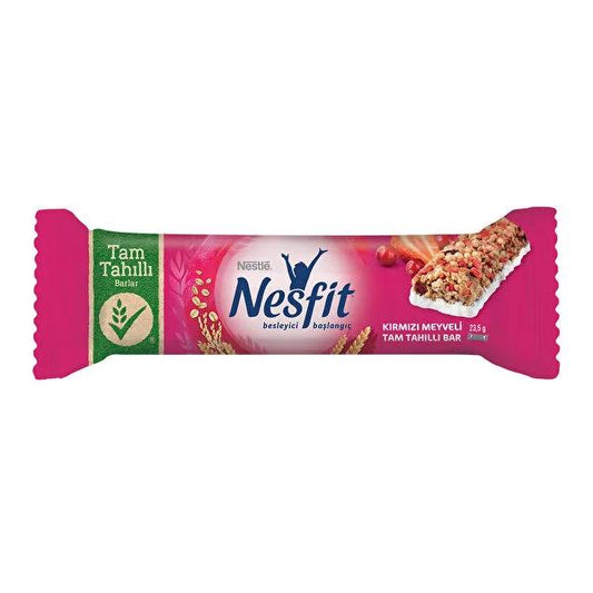 Nestlé Nesfit Red Fruit Flavored Whole Grain Energy Bar - Nutritious Snack or Breakfast Supplement