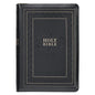 KJV Holy Bible, Giant Print Full-Size Faux Leather W/Thumb Index & Ribbon Marker, Red Letter Edition, King James Version, Black, Zipper Closure - Leather