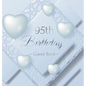 95th Birthday Guest Book: An Elegant Keepsake for a Milestone Celebration - Silver and White Frosted Heart Theme - Includes Sign-In, Wishes & Memories - Hardcover
