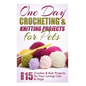 One Day Crocheting & Knitting Projects for Pets: Over 15 Crochet & Knit Projects for Your Loving Cats & Dogs - Paperback