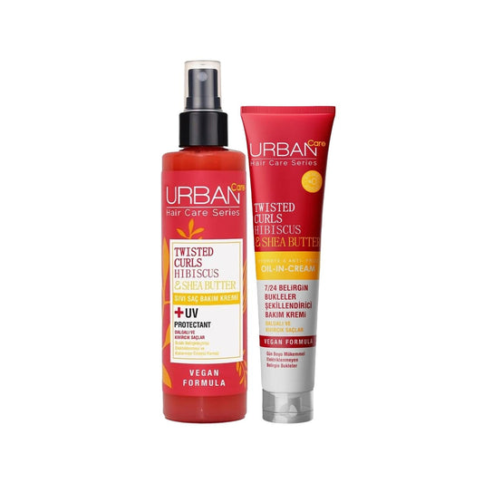 URBAN Care Hair Care Set - Nourishing & Defining Curls with Hibiscus & Shea Butter