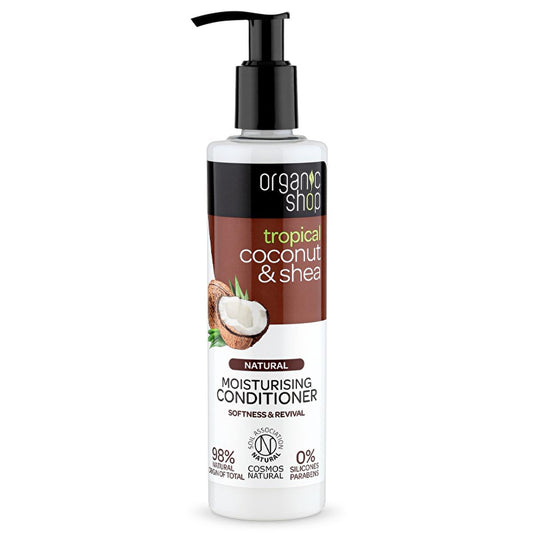 Organic Shop Coconut & Shea Butter Hair Conditioner 280ml - Natural, Paraben-Free Hair Care