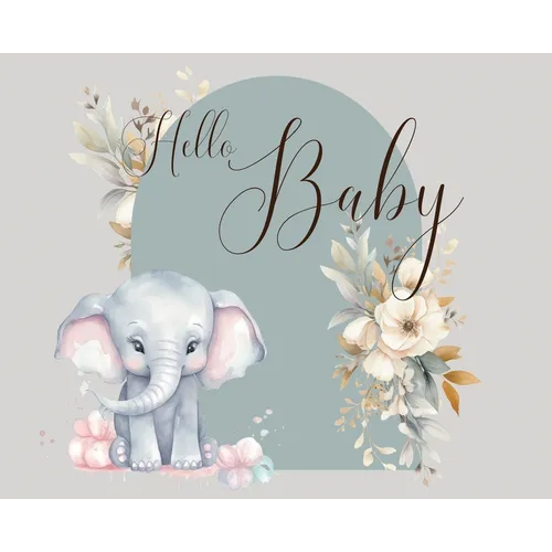 Hello Baby, Baby Shower hardback Guest Book (landscape) - Hardcover