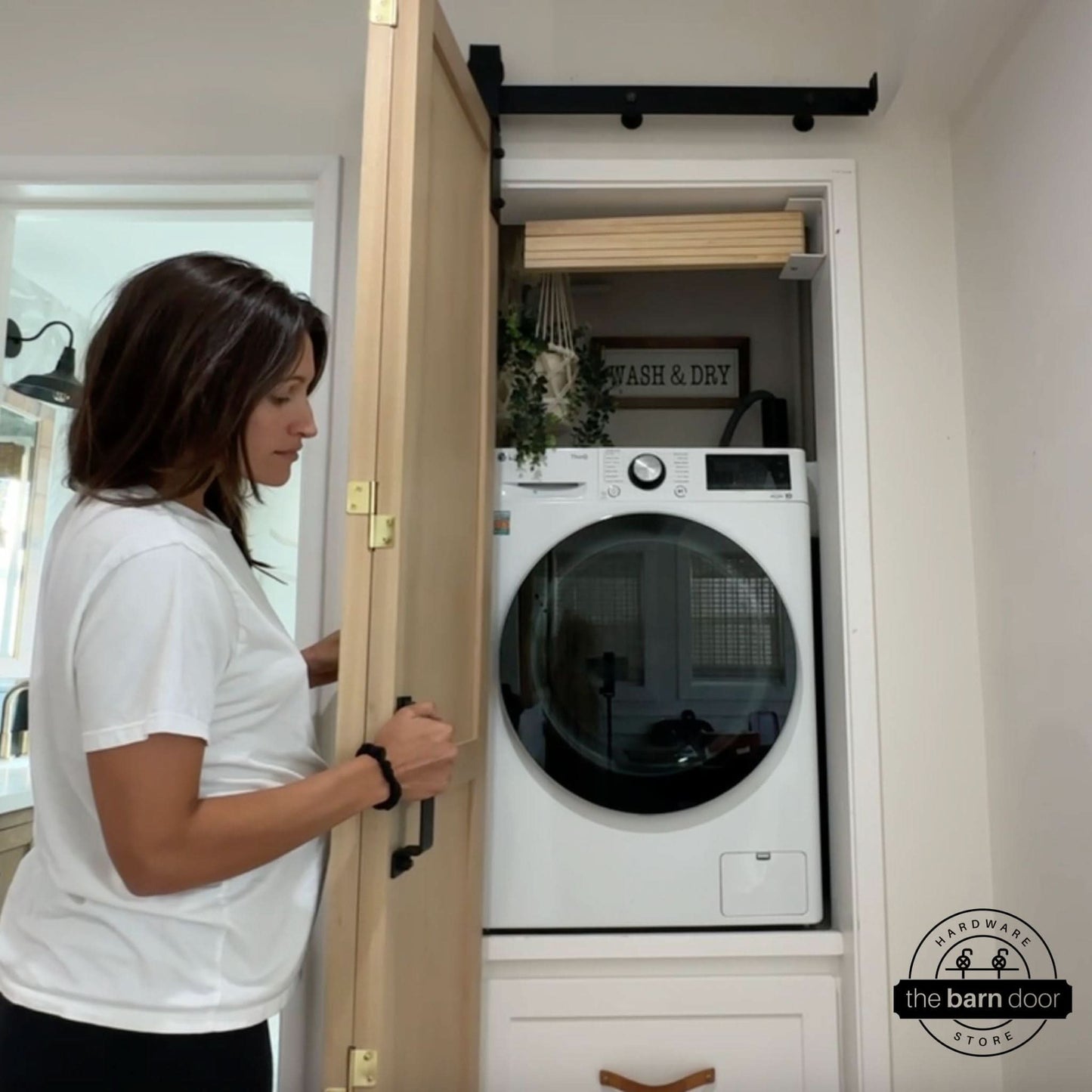 J Top Mount Heavy Duty Bifold Barn Door Hardware Kit | 2 Door Kit