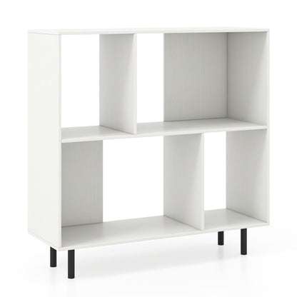 Open Shelf Bookcase with 4 Compartments