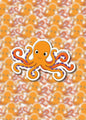 Orange Octopus Stickers