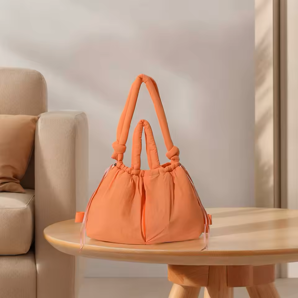 Shunmaii Puffer Tote Bag for Women - Nylon, Large Capacity, Adjustable Strap, Shoulder/Crossbody/Handheld, 47x14x28cm - 10 Colors