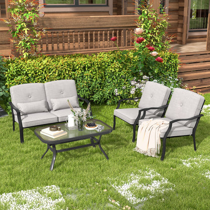 Outdoor Loveseat Chair Set with