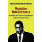 Genuine Intellectuals. Academic and Social Responsibilities of Universities in Africa - Paperback