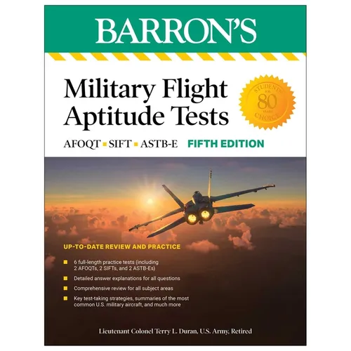 Military Flight Aptitude Tests, Fifth Edition: 6 Practice Tests + Comprehensive Review - Paperback