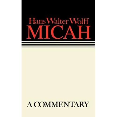 Micah: Continental Commentaries - Hardcover