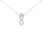 Diamond Infinity Pendant Necklace in Sterling Silver – 0.25 Cttw