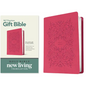 Premium Gift Bible NLT (Leatherlike, Very Berry Pink Vines, Red Letter) - Imitation Leather