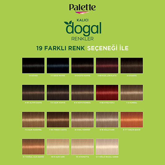 Palette Natural Hair Dye Permanent Light Copper 9-7 - Natural Ingredients for Long-Lasting Color