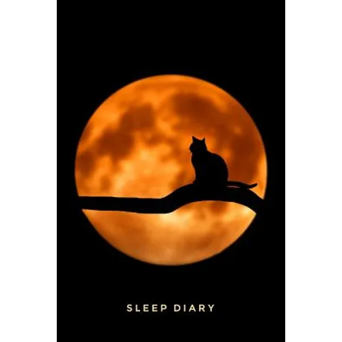Sleep Diary Full Moon Cat - Paperback