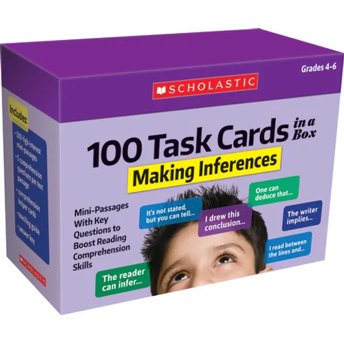 100 Task Cards in a Box: Making Inferences - Hardcover