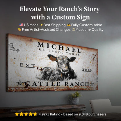 Cattle Ranch Sign X