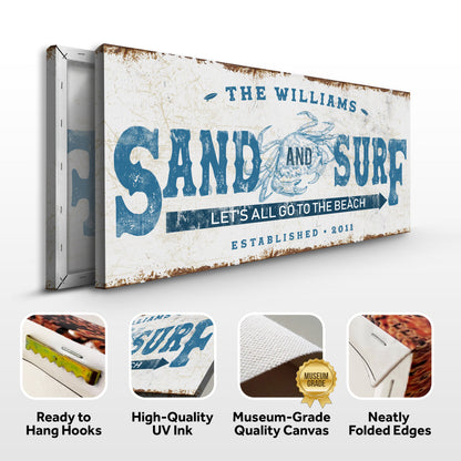 Sand And Surf Sign