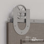 Wagon Wheel Horseshoe Heavy Duty Sliding Barn Door Hardware Kit