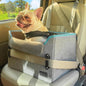 PETSFIT Small Dog Booster Car Seat with Safety Buckles & Tether, Foldable