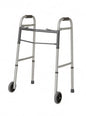 Medline Two-Button Folding Walkers with 5" Wheels