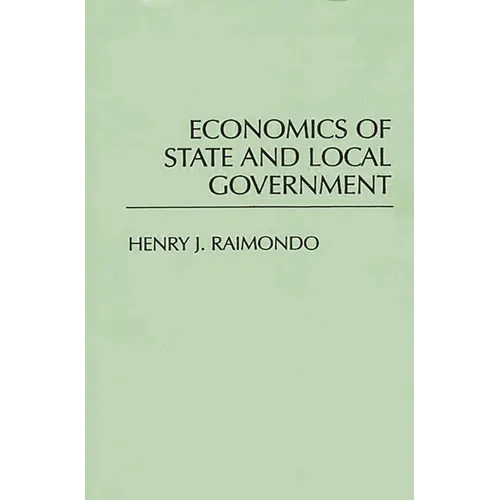 Economics of State and Local Government - Paperback