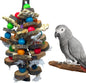 Large Parrot Toy Natural Wood Chew Macaw African Grey Cockatoo Cage