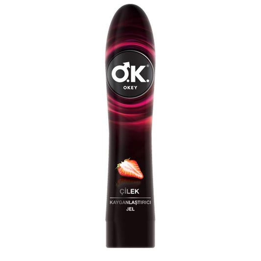 Okey Strawberry Scented Lubricant Gel 100ml - Intimate Lubricant for Adults