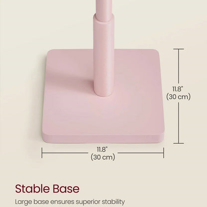 Modern Solid Wood Coat Rack Entryway Hall Tree Hat Stand in Pink
