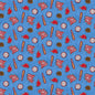 Blue Patch Perfect Baseball Cotton 43"/44" Fabric Per Yard