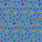 Blue Patch Perfect Alphabet Toss Cotton 43"/44" Fabric Per Yard