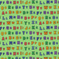 Green Patch Perfect Alphabet Rows Cotton 43"/44" Fabric Per Yard