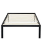 Twin Size Heavy Duty Metal Platform Bed Frame with Wooden Slats