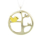Momma Bird Mixed Metals Necklace