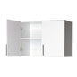 White Wall Cabinet with 2 Doors and Adjustable Shelf
