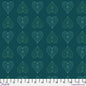 Enrapture by Giucy Giuce Amour - Turquoise Cotton 44"/45" Fabric Per Yard