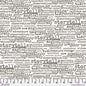 Wordster Paper Stamped Cotton 44"/45" Fabric Per Yard
