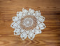 Large Round Crocheted Doily from Handmade -  Linens (Cotton Thread Doily, Vintage, Traditional, Cottage, White)