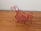 Wire Frame Sleigh from Unknown -  Holiday Decor (Metal Tabletop Decor / Candy Dish, Traditional, Whimsical, Red)