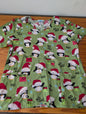Penguin Christmas Scrub Top from Unknown -  Apparel / Workwear (Cotton/Poly Blend Scrub Top, Medical, Christmas, Novelty, Green, Red, Black, White)