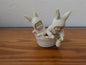 Babies in Bunny Suits Figurine from Unknown -  Decorative Object (Ceramic, Flocking Figurine, Whimsical, Nursery, Easter, Cream, White)