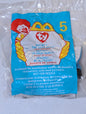 Rocket - McDonald's / Ty Teenie Beanie Baby (Blue, White, 1997, Plush Toy Vintage, Stuffed Animal, Retired)