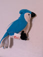 Rocket the Blue Jay - Ty Teenie Beanie Baby (Blue, White, Black, 1998, Plush Toy, Vintage, Stuffed Animal, Retired)