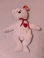 Valentina the Bear - Ty Beanie Baby (White, 1998, Vintage, MWMT, Plush, Toy, Stuffed Animal, Retired)