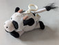 Cow Keychain - Fun Farm Plush Toy (White, Black, 1990s, Cow)