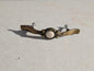 Drawer Pull BRASS & PORCELAIN antique/vintage