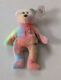 Peace the Bear - Ty Beanie Babies (Tie Dye, 1996, Plush Toy)